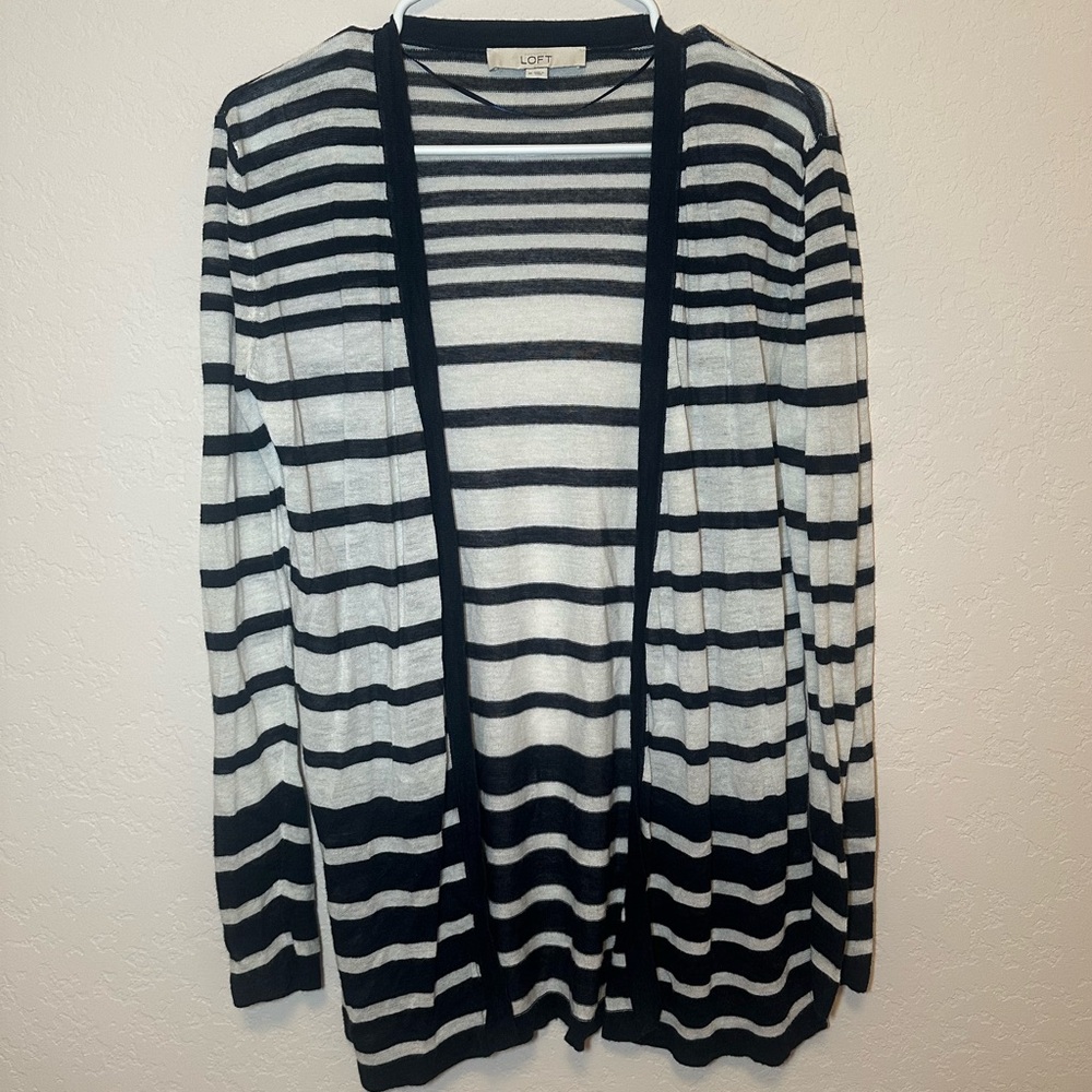Loft striped cardigan